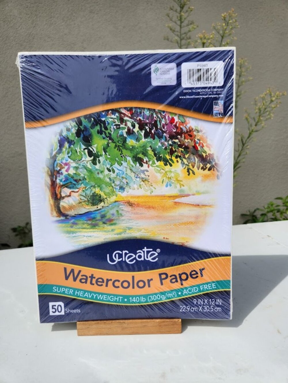 New UCreate Watercolor Paper White, 140 lb. 9" x 12" 50 Sheets Art Supplies Scho